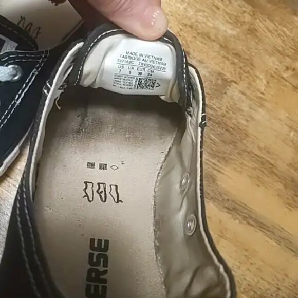 Women's Black Converse All Stars Low Top- Size 7 and 7.5 - Picture 8 of 10